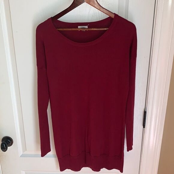 Old Navy cranberry long sweater sweater dress - Picture 1 of 6